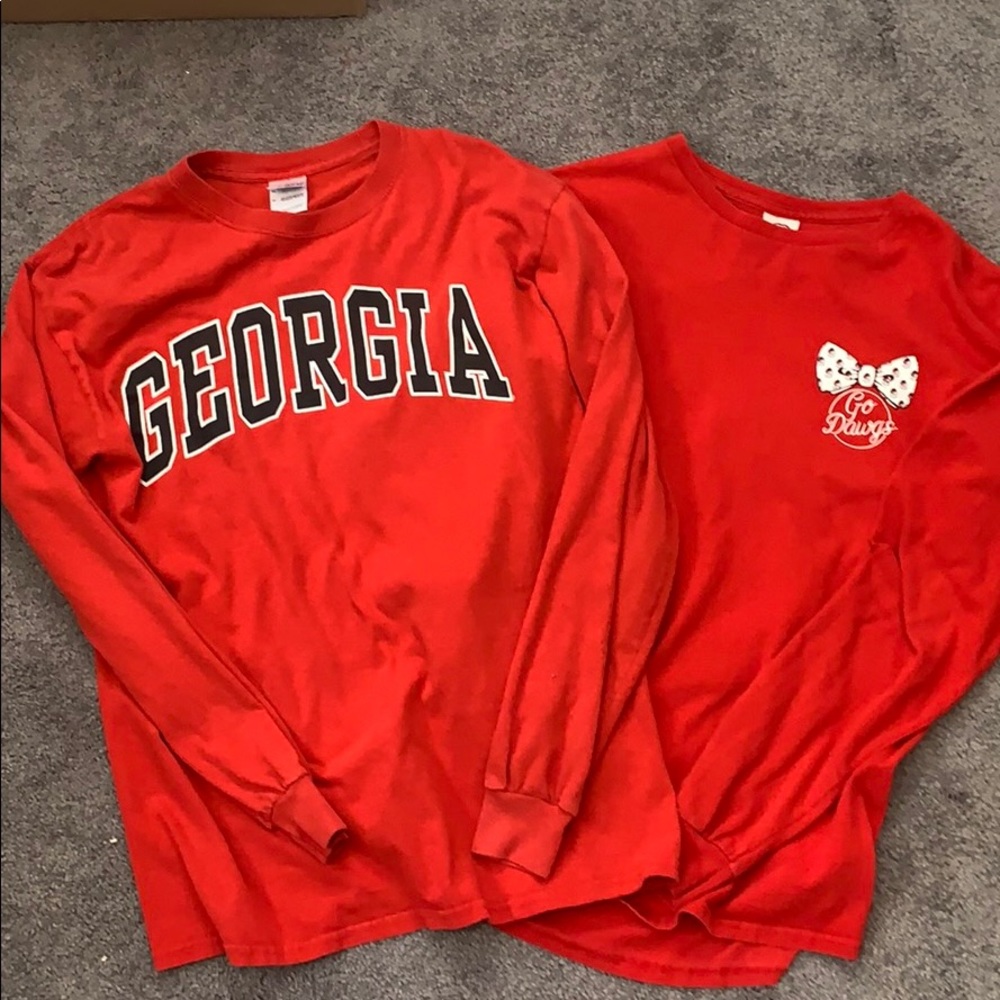 Lot of 2 long sleeve UGA shirts